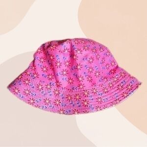 Pink Flower Bucket Hat